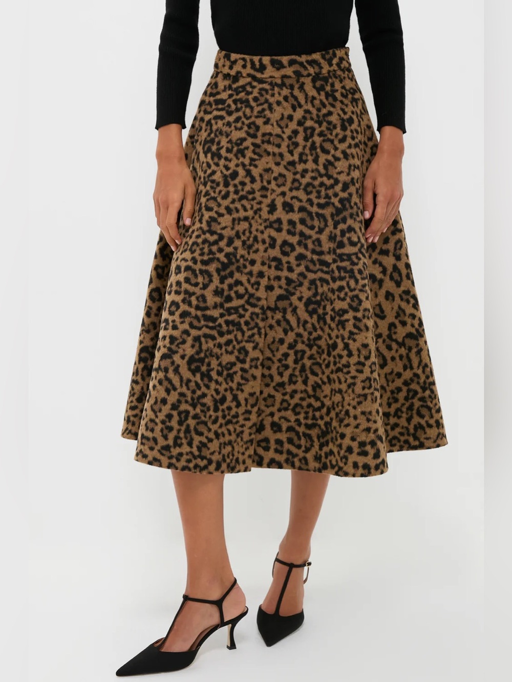 NWT! Tuckernuck Leopard-Print Circle Skirt in Brown and Black